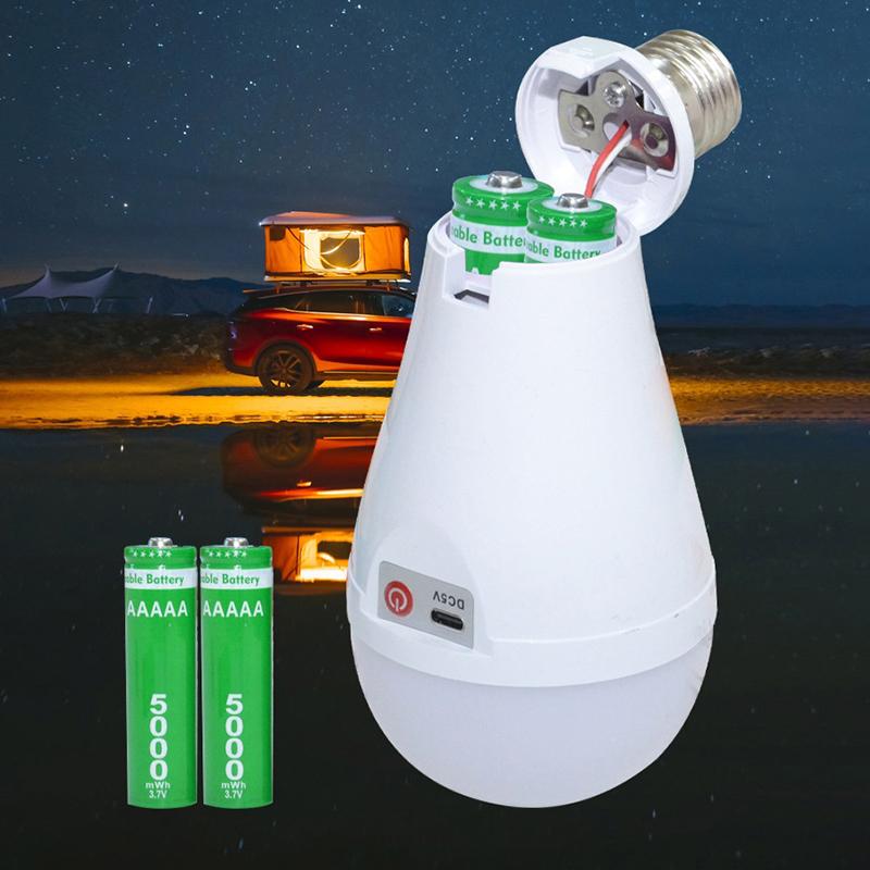Flicker-Free Led Bulb Light Portable 20W 30W Emergency Bulb Courtyard Outdoor Bulb Power Failure Emergency