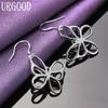 925 Sterling Silver Butterfly Pendant Earrings Fashion Jewelry