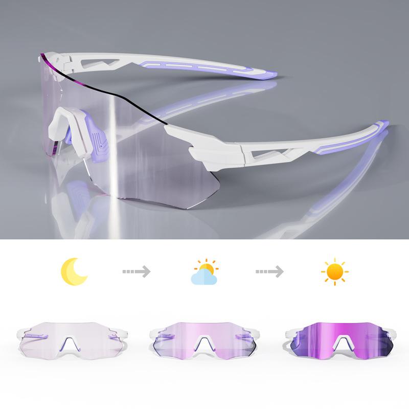 Smart Color-changing Glasses for Marathon Running, Outdoor Protective Sunglasses, Anti-fall, Anti-fog, Suitable for Cycling, Hiking, and