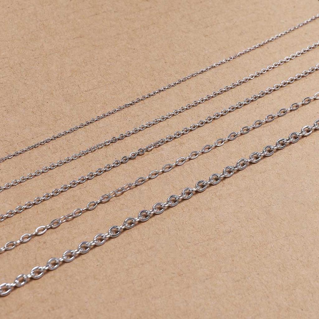 5M/lot Stainless steel Metal Necklaces Chain Bulk Link Chains For Necklaces Jewelry Making Findings DIY Accessories Supplies