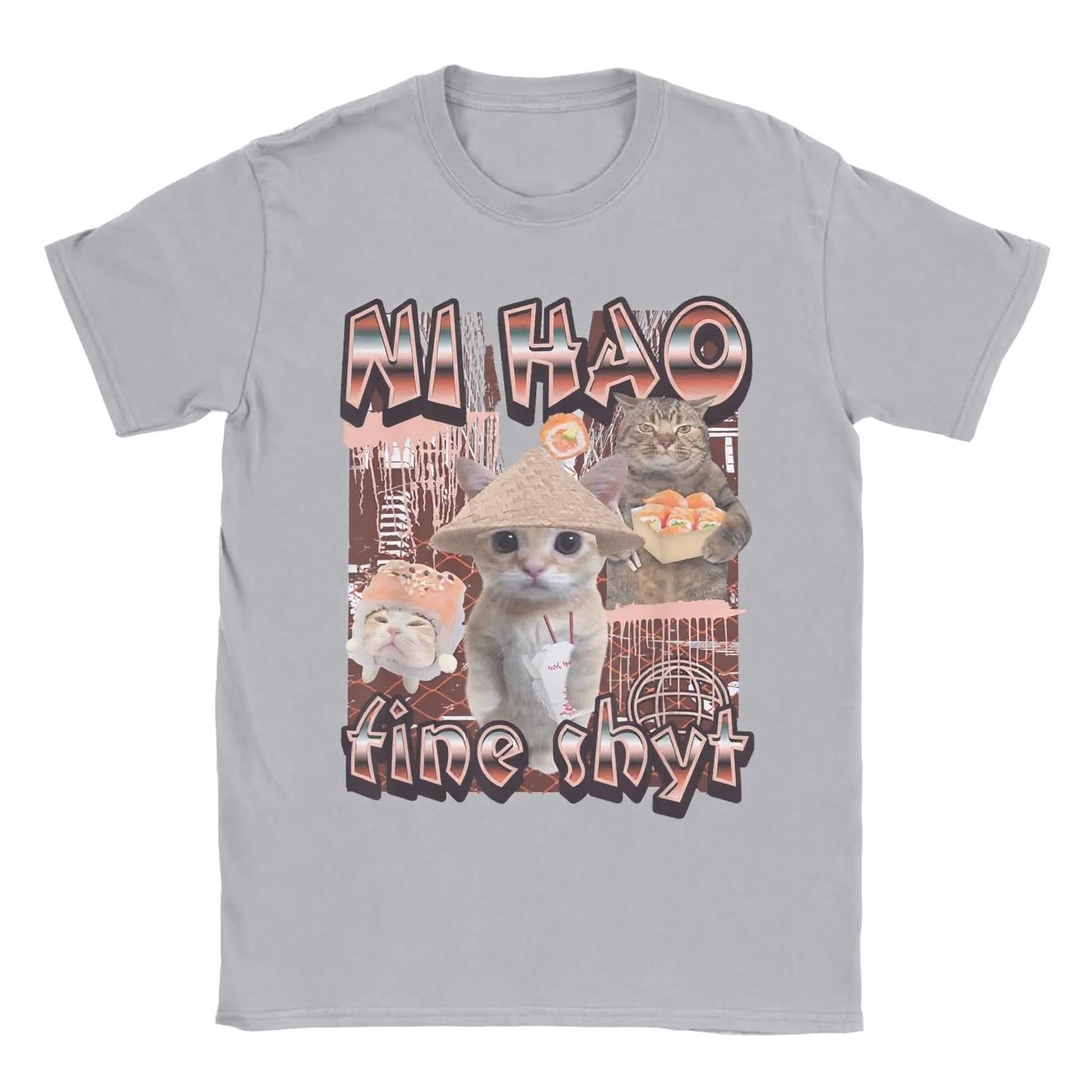 

2025T-shirt Men s and Women s Printed T-shirt Funny Cat Summer Clothes Cotton Summer Clothes T-shirt High Quality Street Clothes S