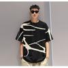 Fashion Youth Pattern Line National Trend Summer Versatile Men's Casual Short-sleeved T-shirt