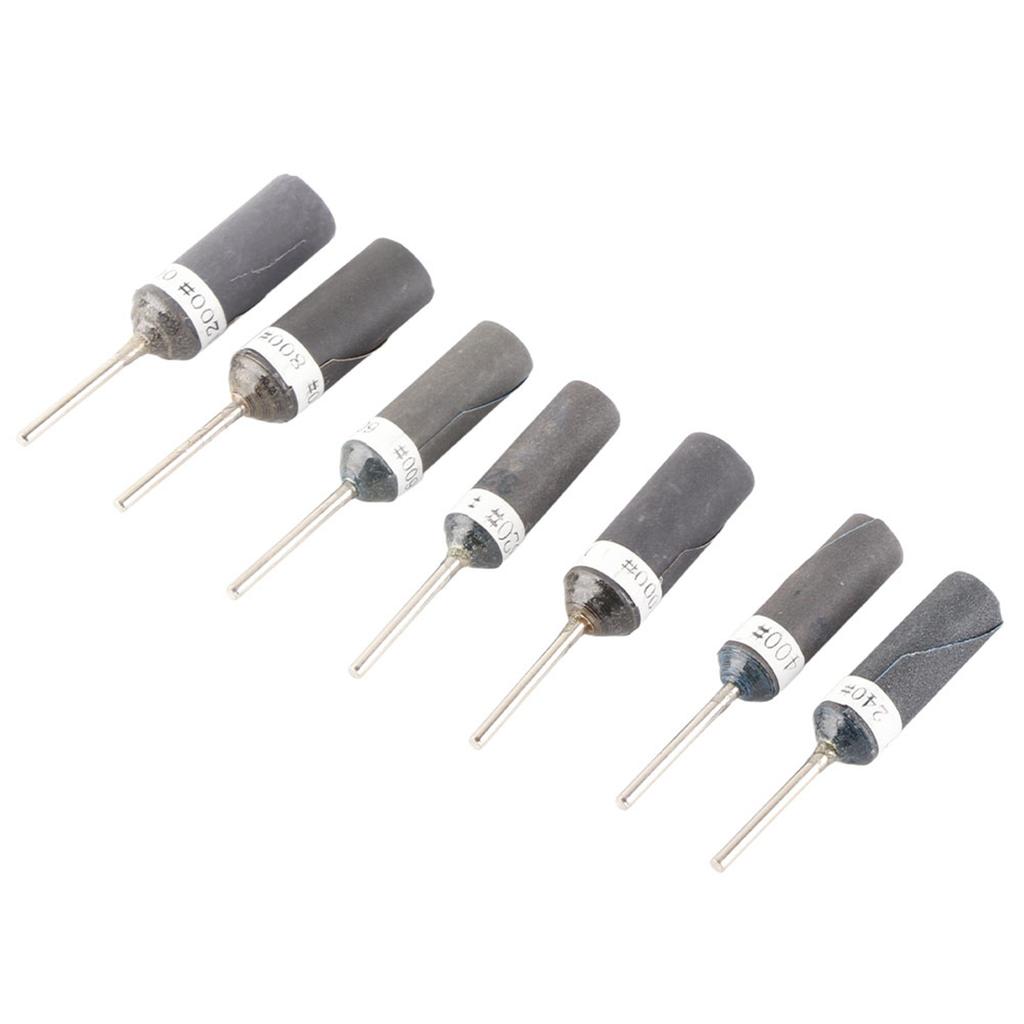7pcs Cylinder Sandpaper Rod Electric Polishing Grinding Head for Jewelry Making