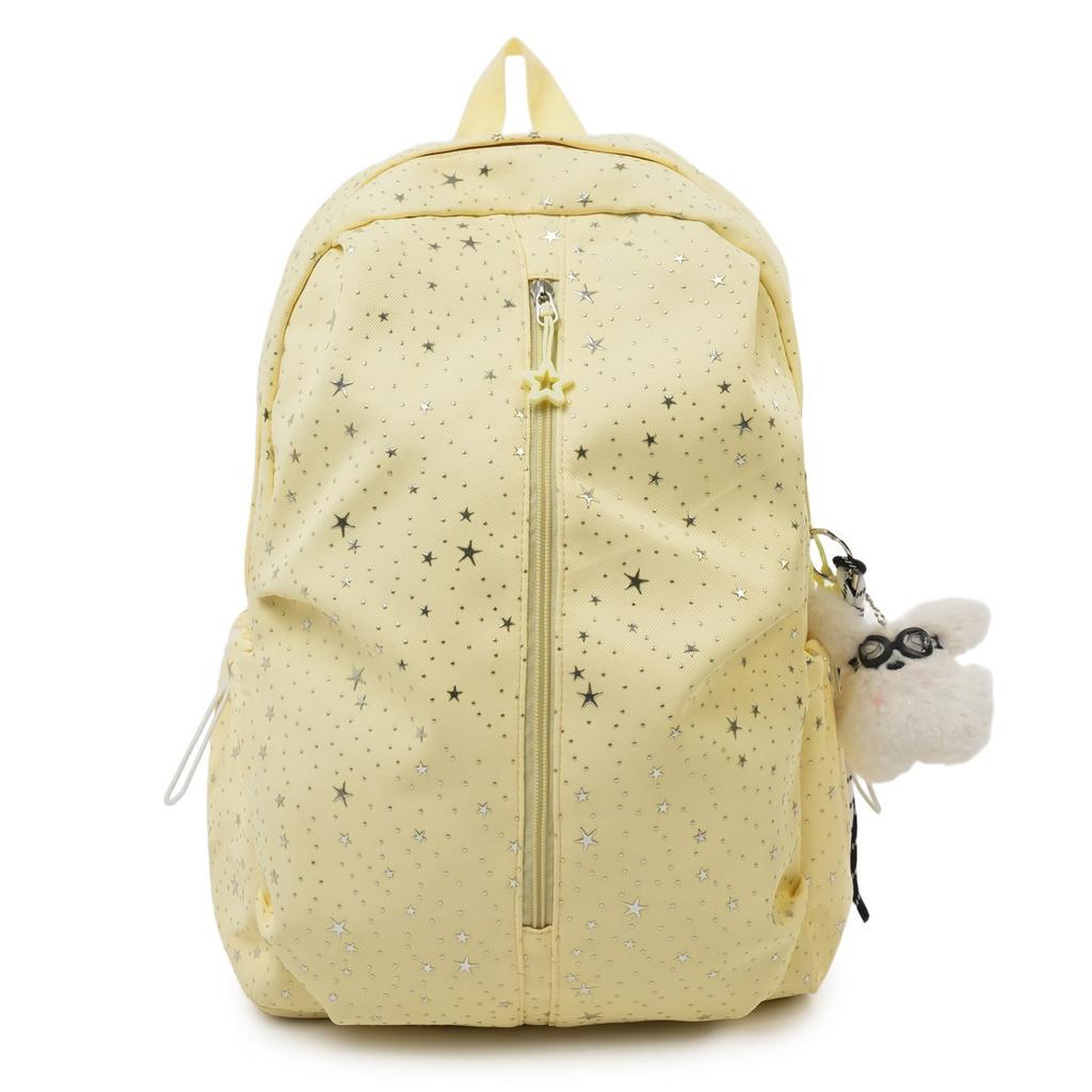 Schoolbag high value star backpack female college student lightweight simple schoolbag Korean ins style high school student casual backpack