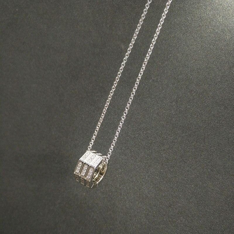 S925 Sterling Silver Necklace August New Octagonal Geometric Necklace Female Banquet Party Jewelry Luxurious Shiny Jewelry