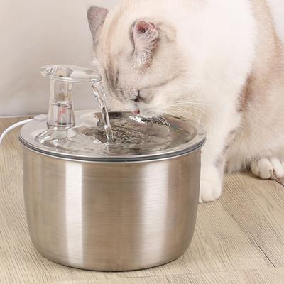 Pet Water Dispenser 304 Stainless Steel Automatic Circulation Water Fountain Cat Dog Drinking