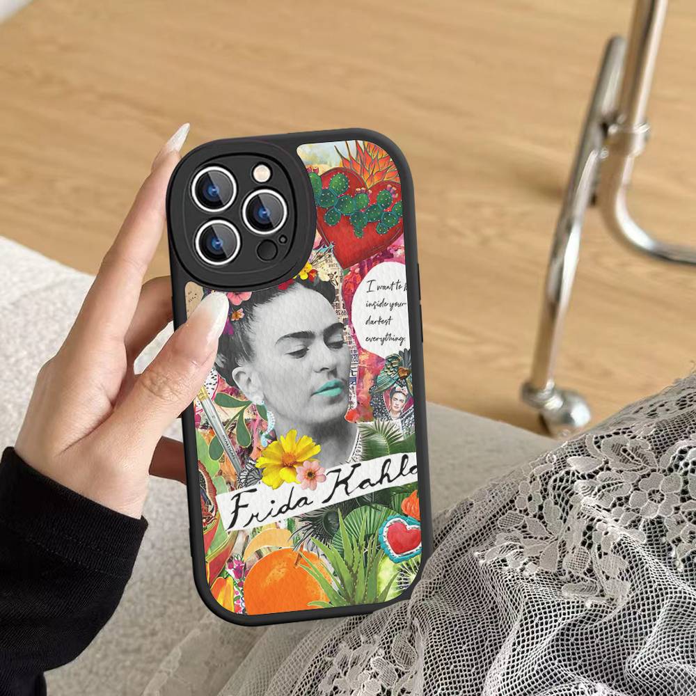 

Fashion F-Frida K-KahlosS Phone Case For IPhone 16 15 14 13 12 11 Pro Max Plus Shockproof Leather Cover iPhone 15pro max