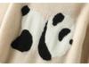 Kinder-Rollkragen-Kaschmirpullover mit Panda-Design für Herbst & Winter