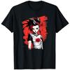 180G Pure Cotton Single-Sided Printed Round Neck T-Shirt Vintage Punk Rock Chick Pop Star Aesthetic Anime Men T-Shirts (Black)