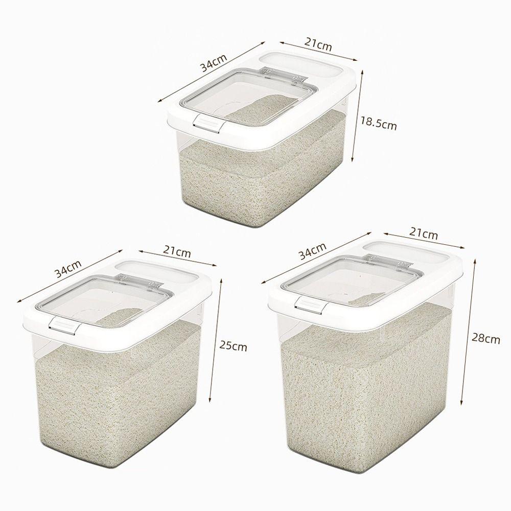 Large Capacity Rice Grain Storage Box Moisture-proof Cereal Container Fresh-keeping Sealed Cans