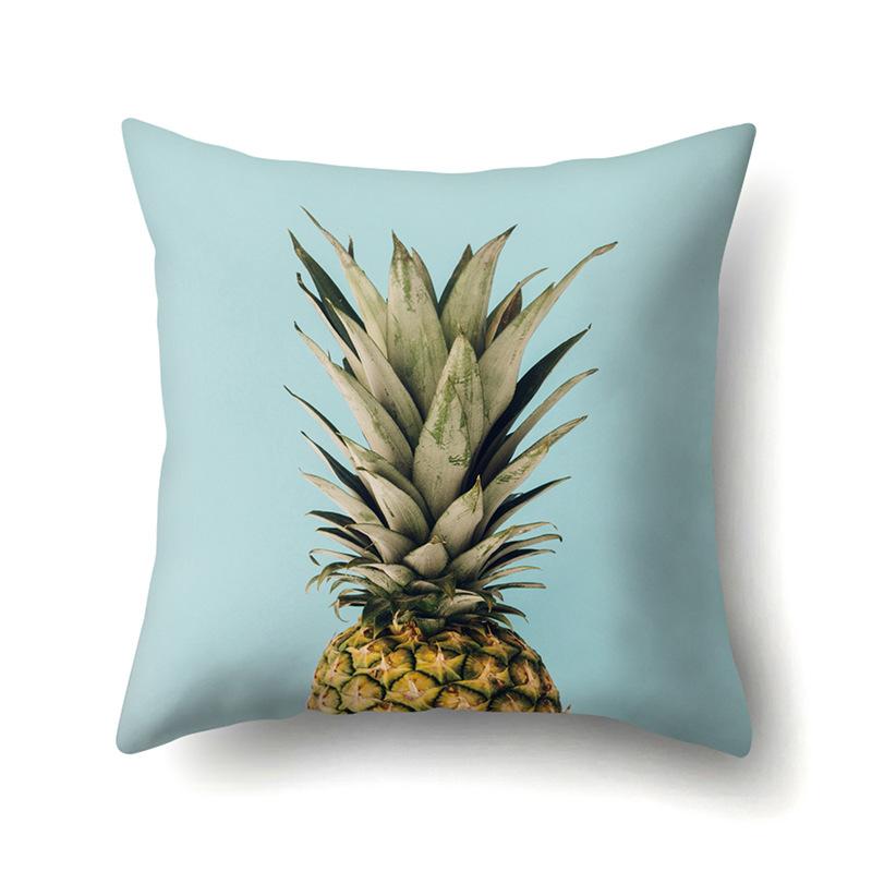 

Полиэстеровая наволочка Скандинавский растительный стиль Цветок Персиковый бархат с принтом Наволочка для автомобильной поясничной подушки No pillow core