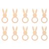 10 Pcs Bunny Shaped Napkin Rings Wooden Serviette Buckles Easter Themed Napkin Holders Rabbit Napkin Rings For Tables Kitchen