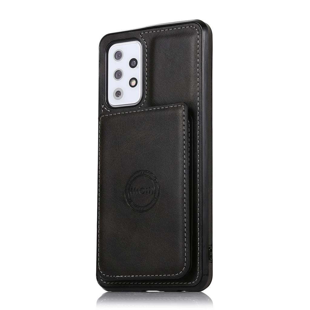Magnetic Leather Case for Galaxy S25 S24 Ultra S23 Plus S22 S21 FE A55 A35 A15 A06 A16 A54 A24 A14 Cover Card Holder Stand Coque