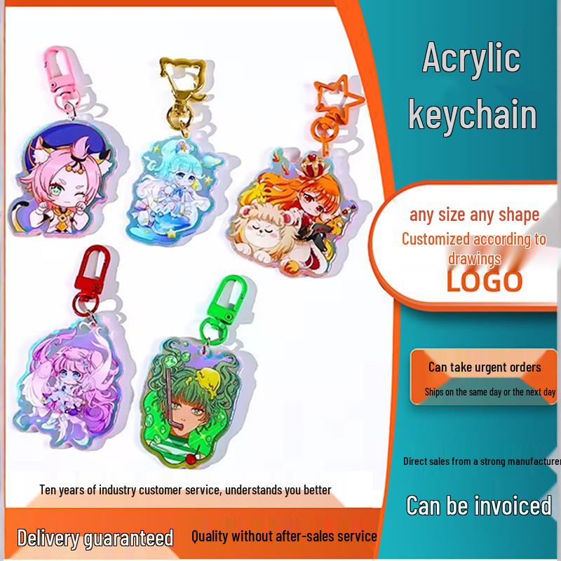 Custom Anime Star Acrylic Keychain with Logo for Corporate Promotion Custom Image