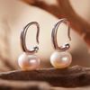 Natural Pearl Stud Earrings S925 Sterling Silver Inlaid Fashion Sense Xiaohongshu