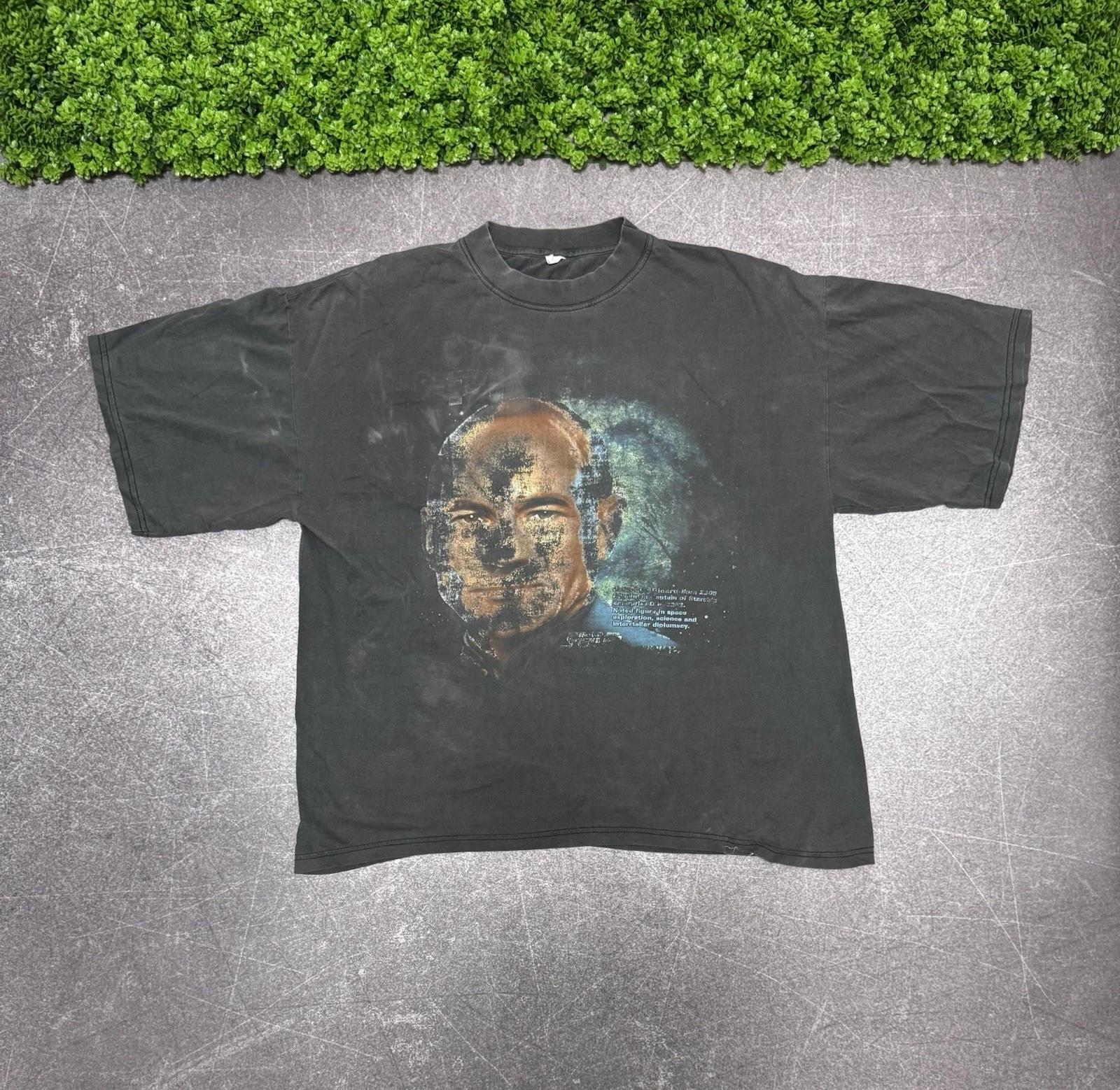 Star Trek vinatge tee Jean Luc Picard Thrashed Faded Shirt XL