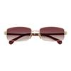 Chanel Logo Metal Rectangular Sunglasses Women Sunglasses Light-Gold CH4295-C4188H