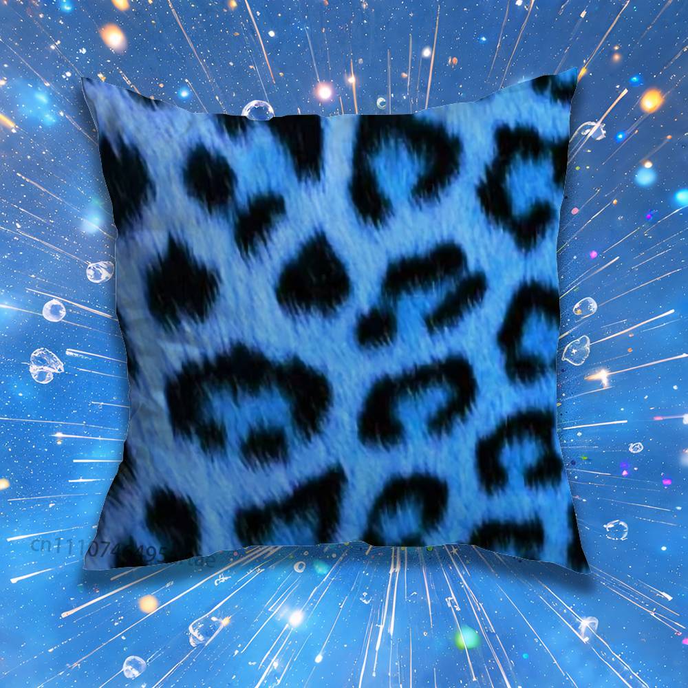 For Leopard print Pillow Case For Home Bedroom Car Office Decoration Living Room Sofa Cushion Cover Suitable