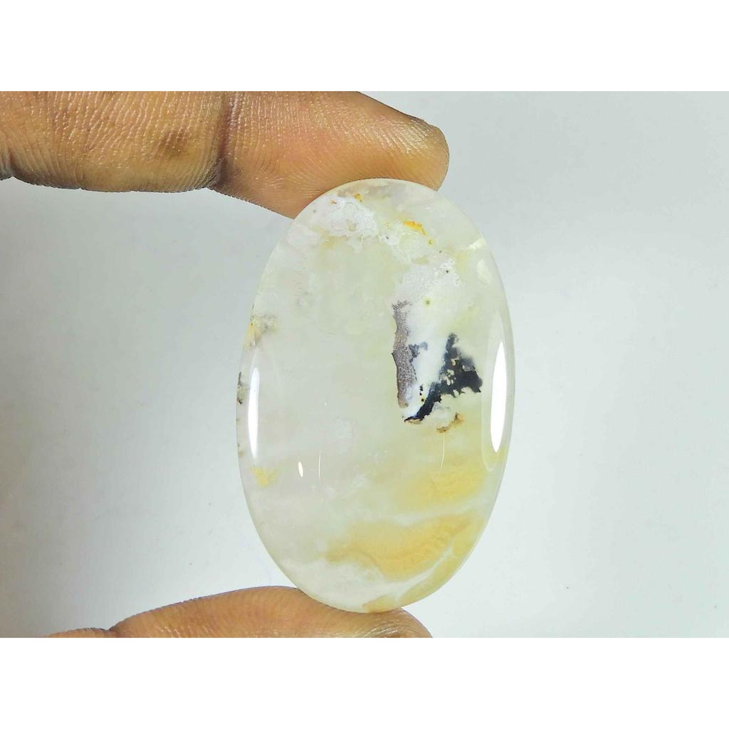 Natural Tiger Dendritic Agate Oval Crytsal Cabochon Loose Gemstone 27X43MM SK-3643