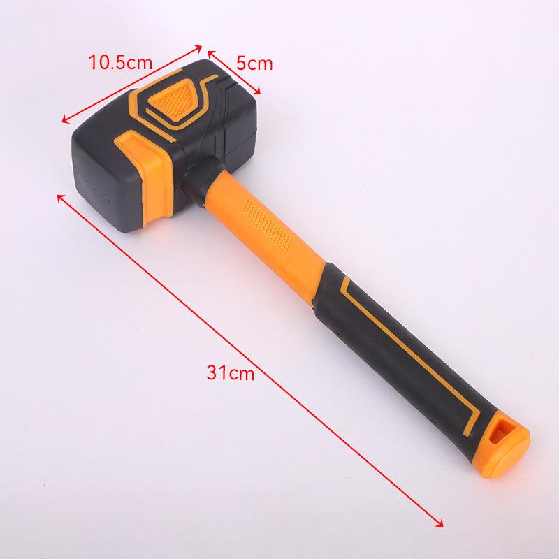 Multi-Functional Rubber Hammer Soft Rubber Leather Head for Tile Installation Professional Striking Construction Hand Tool