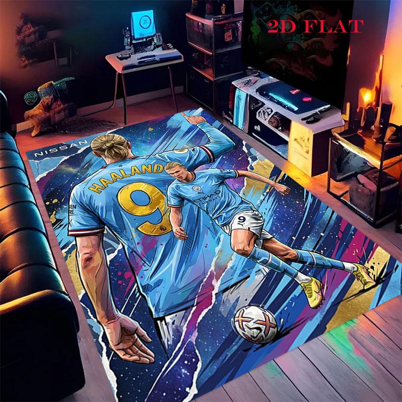 Haaland poster Carpet Rug for Living Room Bedroom Home Sofa Decoration,Kids play Nonslip Floor Mat