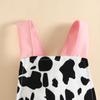 Baby Sleeveless Summer Sling Bodysuit with Bow Print