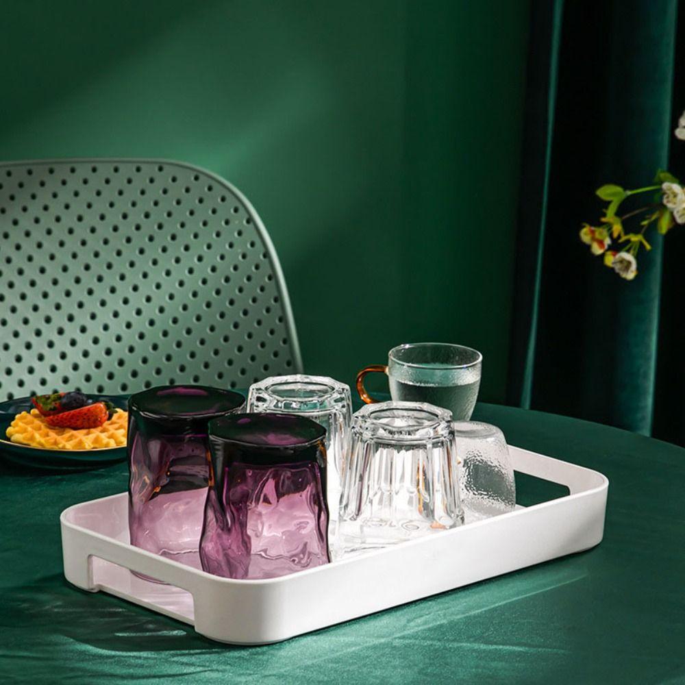 Easy-to-Clean Serving Platter Decorative Decorative Tray Breakfast Bread Plate Beverage Serving