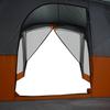 Family Tent with Porch 6 Person Gray and Orange Waterproof