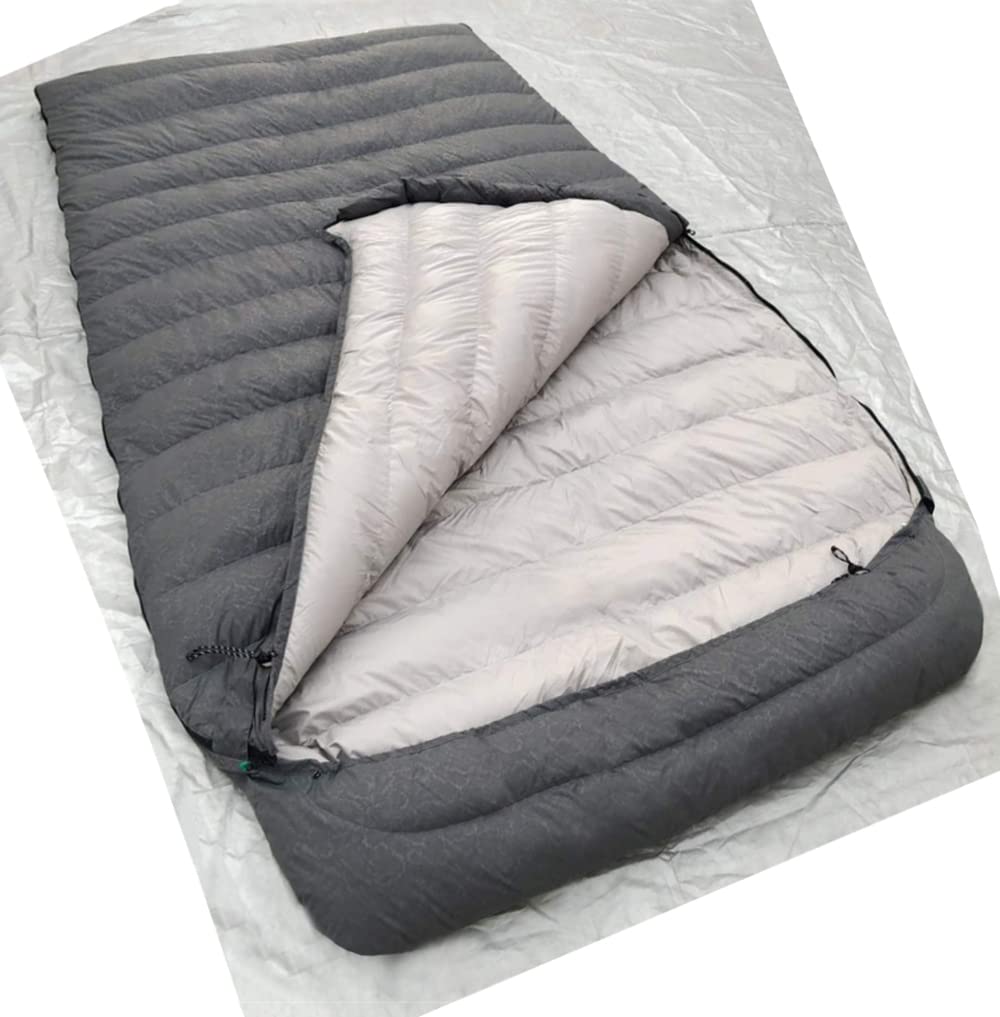 Fengzel Outdoor Mummy-type Sleeping Bag for Two People, 93% Down Rate, 1000-4000g High Quality Feathers, Left and Right Openable, Fully Openable,