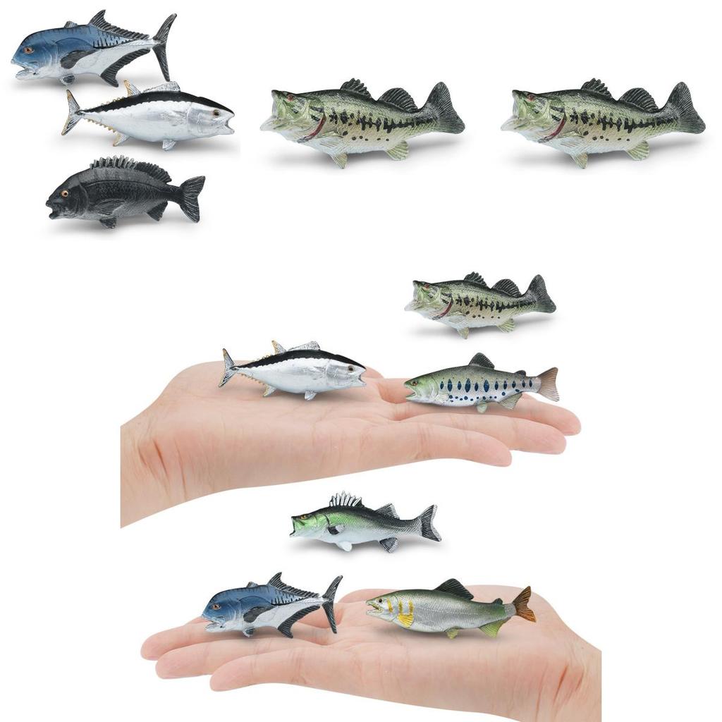 Meerestier Harzmodell Spielzeugpackung mit Thunfischen und Lachs für Heim-Aquarienausstellung