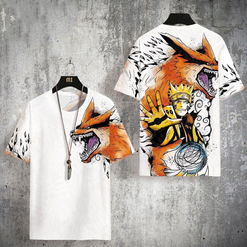 3D Printed  Summer Short-Sleeved T-Shirt - Best-selling Naruto Anime Series - Men s and Women s Summer Short-Sleeves S