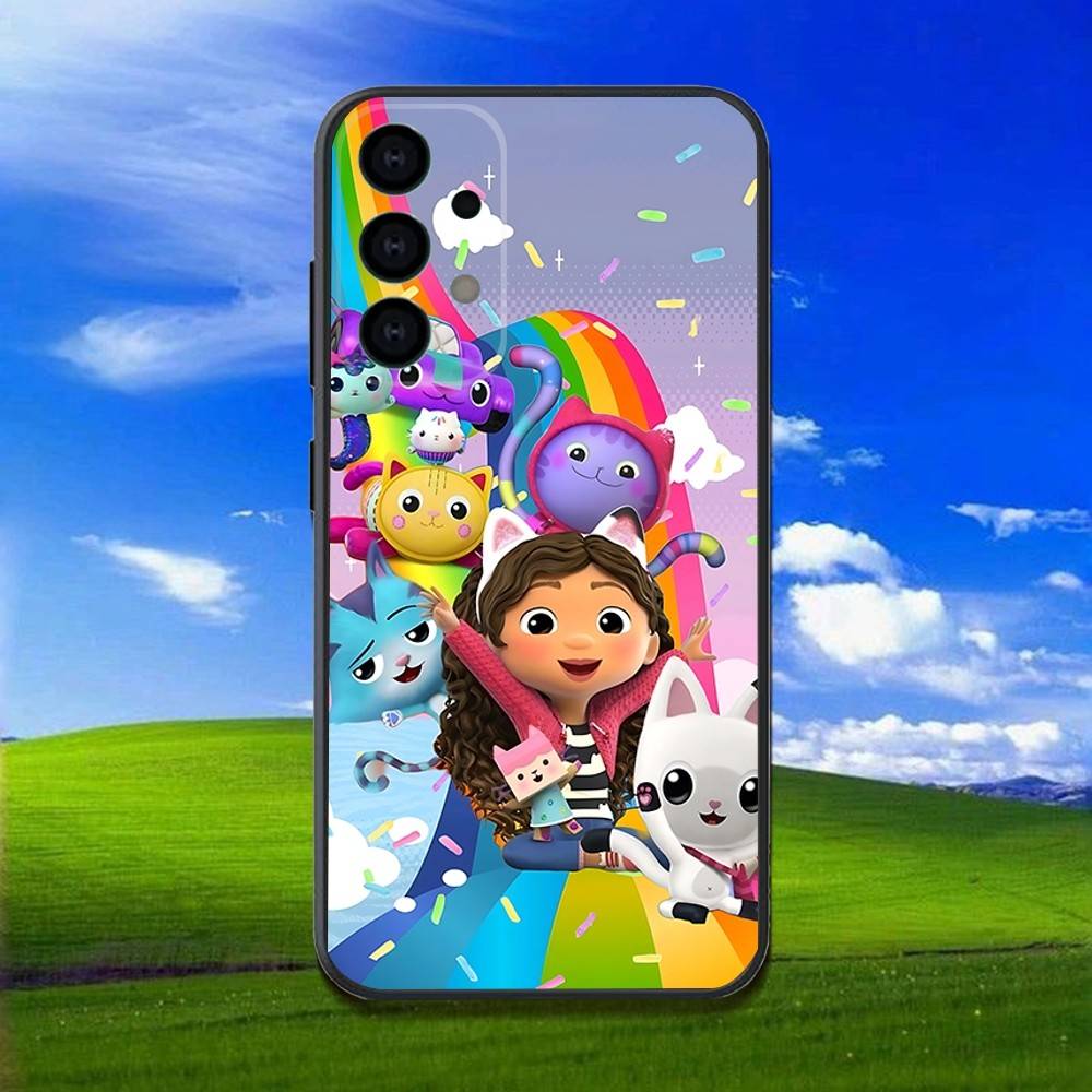 

Cartoon G-Gabbys D-Dollhouse Phone Case For Samsung Galaxy A13,A21s,A22,A31,A32,A52,A53,A71,A80,Soft Black Shell Samsung a325g
