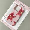 Red Lily Floral Print Pink Matte Phone Case For iPhone 13 Plus 12 16 17 11 15 14 Pro Max 16e Shockproof Cover Capa