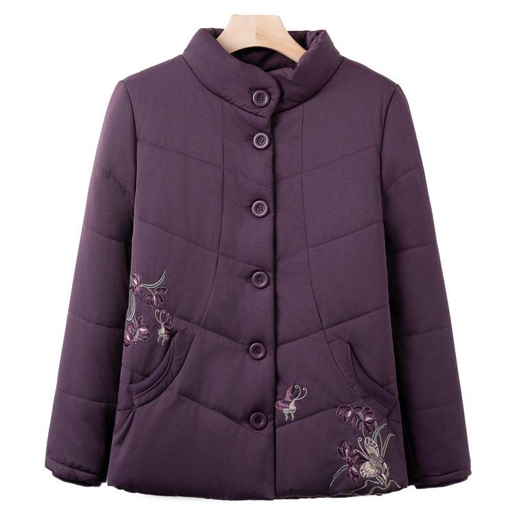 Winter Style Cotton Jacket Middle-aged and Elderly Women Winter Clothes Grandma Wear Cotton Jacket Elderly Women Cotton Jacket