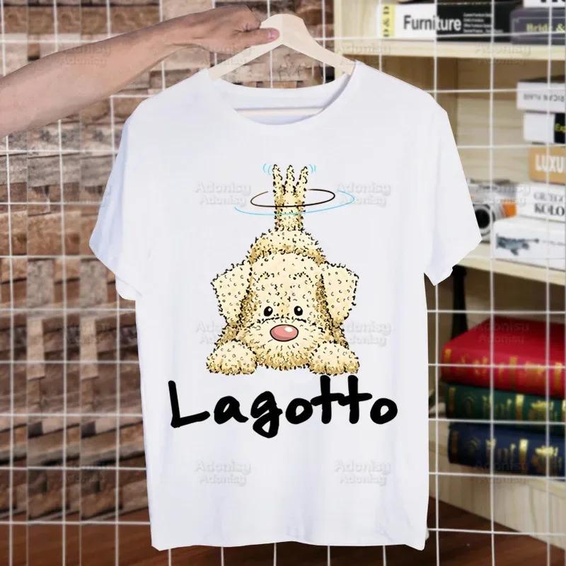 Das Leben ist besser mit Lagotto Romagnolo Herren Damen T-Shirt Tops Rundhals Weich Hund Italienische Rasse T-Shirt T-Shirt Kleidung T-Shirt