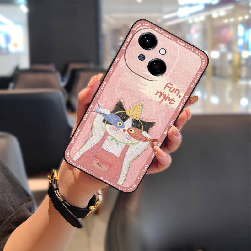 Silicone Dirt-resistant Phone Case For Tecno POP9 4G/Spark GO 1/KL4 Cartoon Phone Pouch Shockproof Back Cover TPU Cute