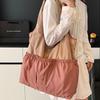 Large Capacity Foldable Shopping Bag Waterproof Eco-Friendly Women's Shoulder Bag Patchwork Color Clash Lightweight