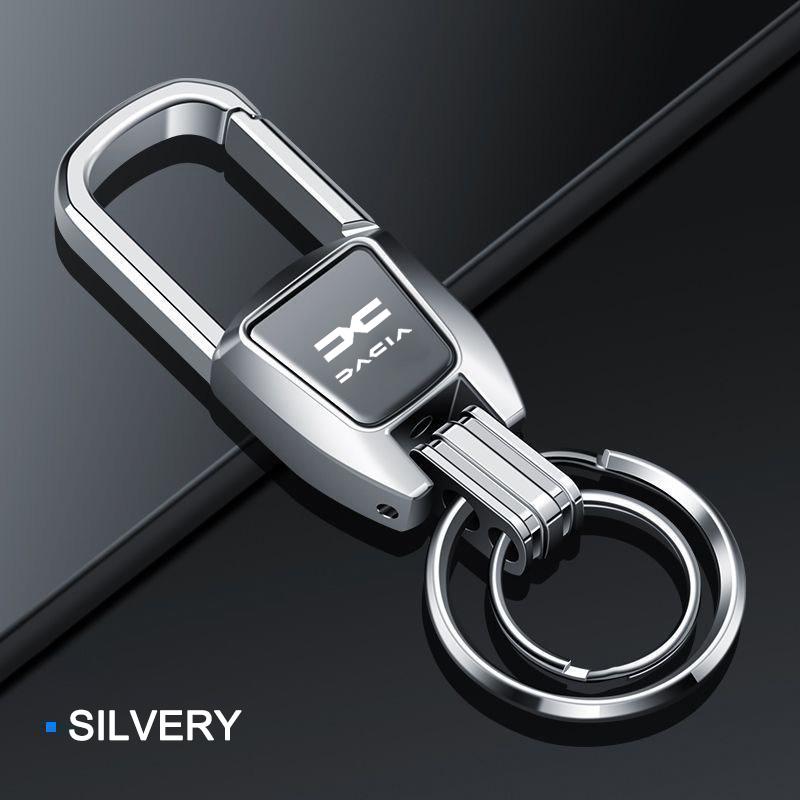 Metal Car Logo Keychain Key Ring Chain Anti-Loss Keyring Pendant For Dacia Logan Sandero Duster Lodgy Spring Jogger Accessories