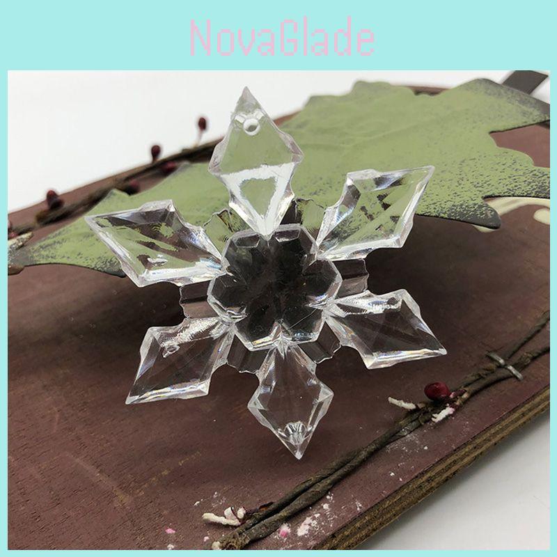 Premium Clear Plastic Snowflakes Designed For Christmas Tree Hanging Decor
