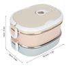 Round Shape Stainless Steel Lunch Box Stackable Design Thermal Food Container  For Office