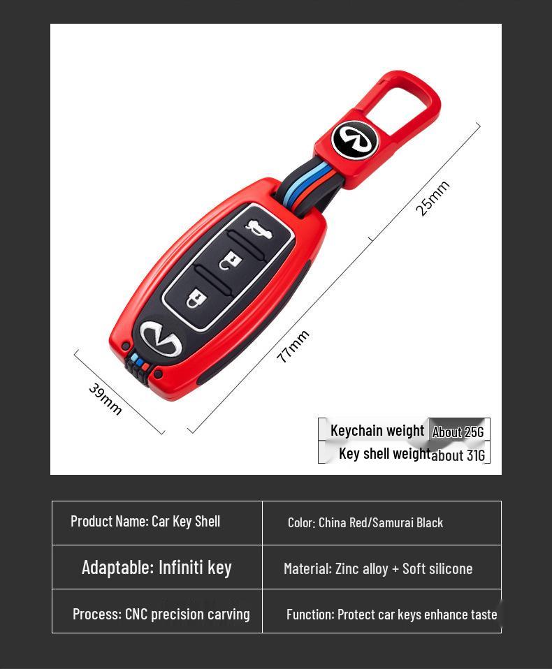 Infiniti Car Key Cover for Women: Compatible with QX50, Q50L, QX60, Q70L, QX30, G25