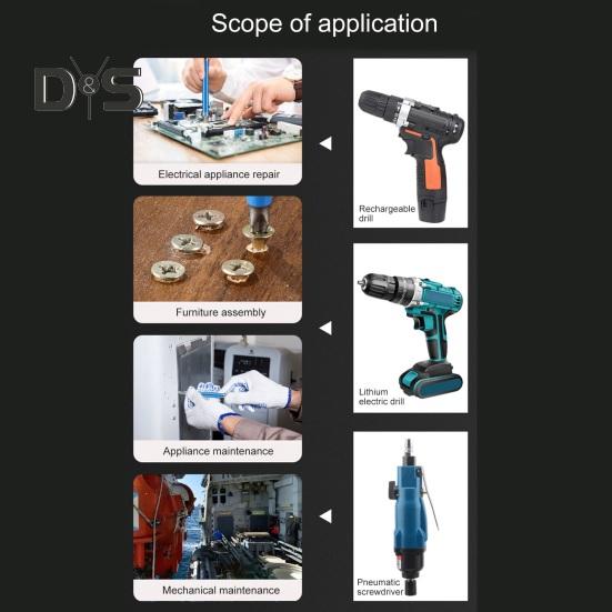 6Pcs Strong Magnetic Anti-Slip Drill Bit Set 60HRC High Hardness Universal Electric Precision Screwdriver Drill Bits
