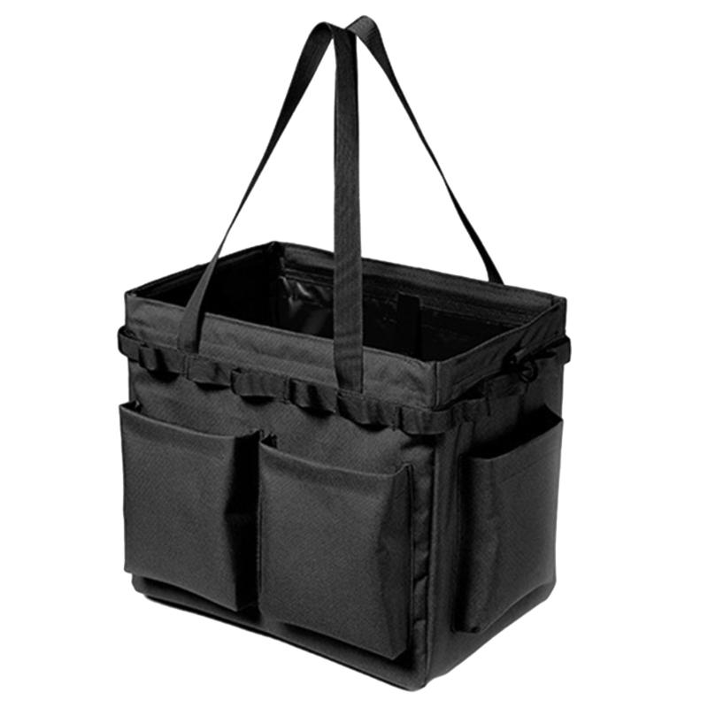 Camping Carry Bag Multi-pockets Picnic Storage Bag Large Capacity Handbag with Hanging-Holes Multitool Outdoor-Organizer