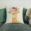 45x45 CM Paskalya Yastık Kılıfı Tavşan Yumurta Çiçek Çizme Yeniden Kullanılabilir Tatil Dekorasyon Kanepe Yatak Odası Kare Atmak Yastık Minder Örtüsü Festivali Hediye