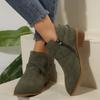 Fashion New Autumn Women Boots Belt Buckle Outdoor Footwear Fashion Pointed Ankle Boots Casual Comfortable Women Shoes Zapatos De Mujer