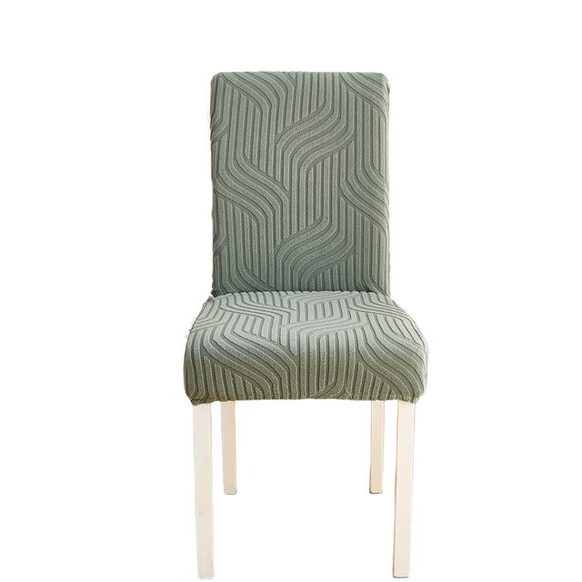 Dining Room Chair Covers Stretch Woven Jacquard Thick Plush 5 Styles String Pattern Chair Slipcovers Super Secure Chair Guard
