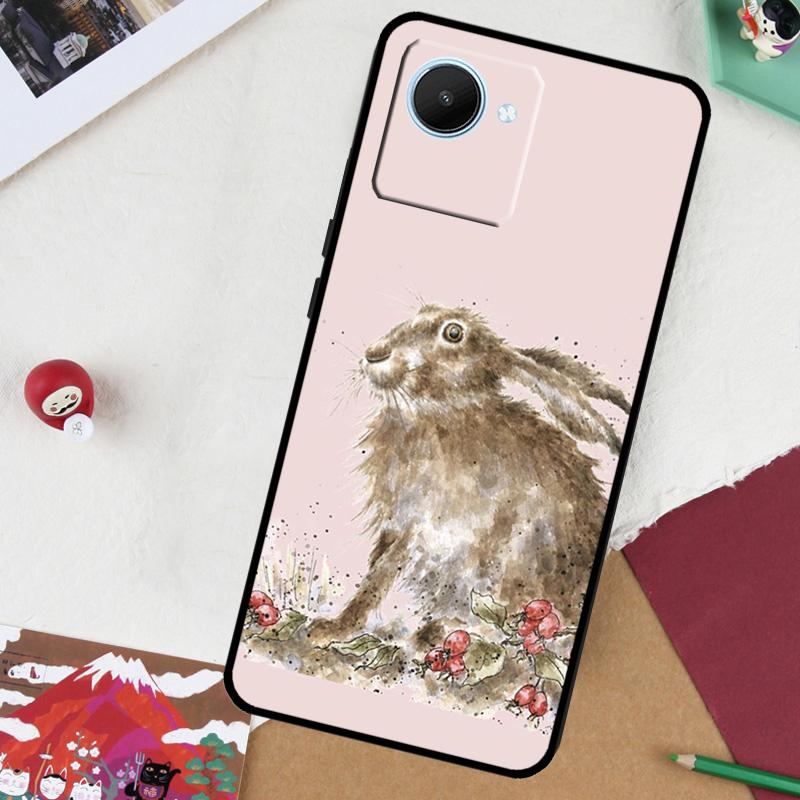 Rabbit For Realme 13 Pro Plus 14 12 10 11 GT 6 5 6T GT7 Pro C51 C21Y C25S C75 C67 C61 C53 C55 Case