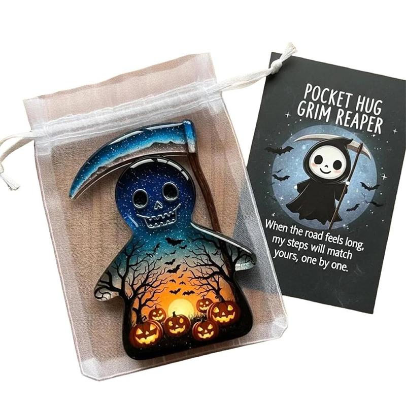 Halloween Ghost Pocket Cards Pocket Comfort Ghosts Pockets Hug Ghost With Encouragement Card Cute Mini Charm Gifts