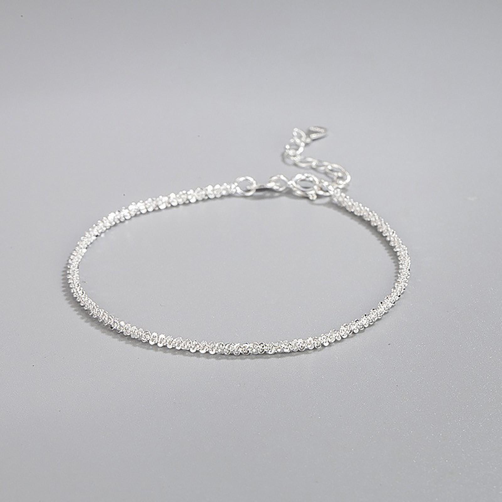 Women s Adjustable Bracelet Sparkling Plain Friendship Bracelets Gift Jewellery For Friend One Size