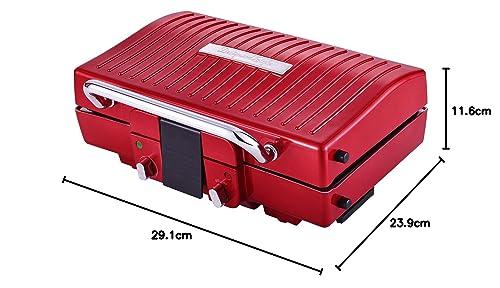 D&S Press Grill, a Sandwich Grilling Hot Plate with a Flat, Corrugated, and Reversible Plates, Press Maker Multi-Grill Burrito DS.8717